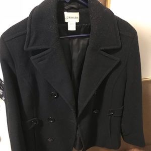 Black Pea Coat (Medium)